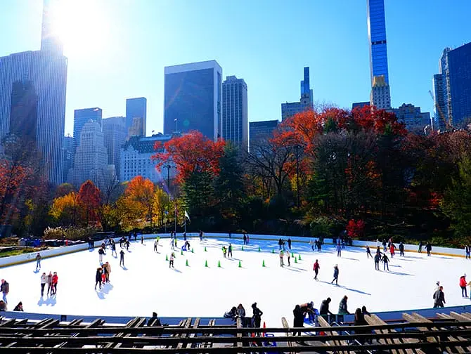 Patinar sobre hielo en Nueva York - Central Park
