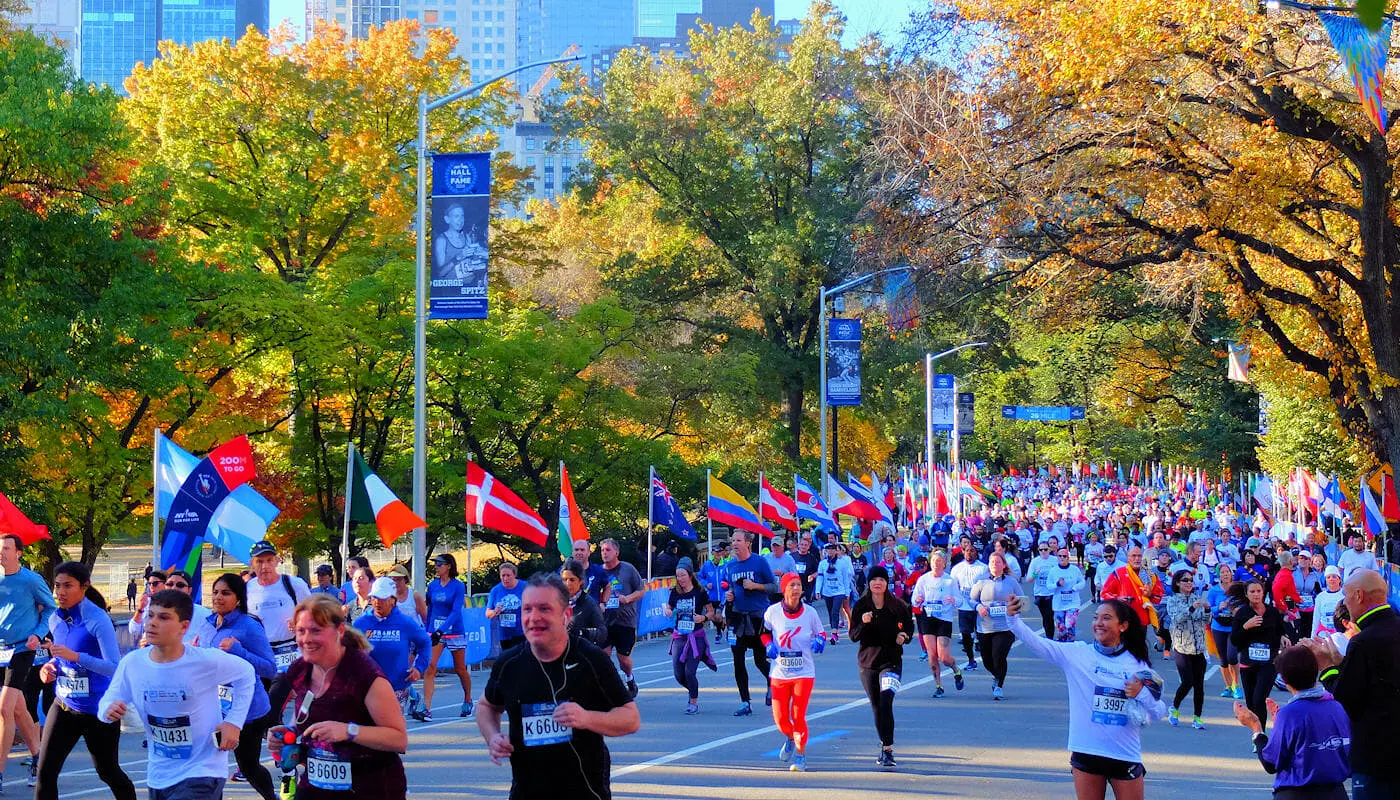 La Maratón de Nueva York - Participantes en Central Park
