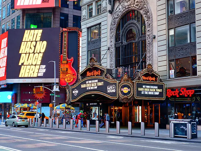 Restaurantes tematicos en Nueva York - Hard Rock Cafe