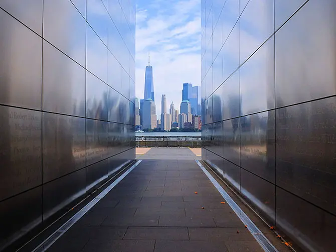Empty Sky Memorial en New Jersey - Vista del skyline