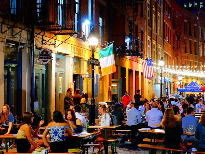 Restaurantes en Stone Street en Nueva York - Bares y restaurantes