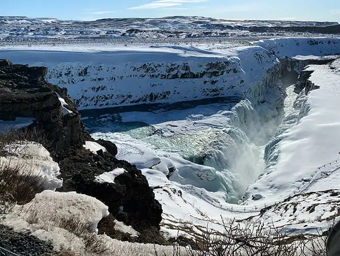 Escala en Islandia - cascada