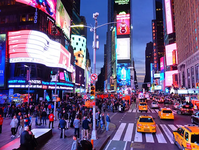 Bus hop on hop off Gray Line en Nueva York - Tour nocturno