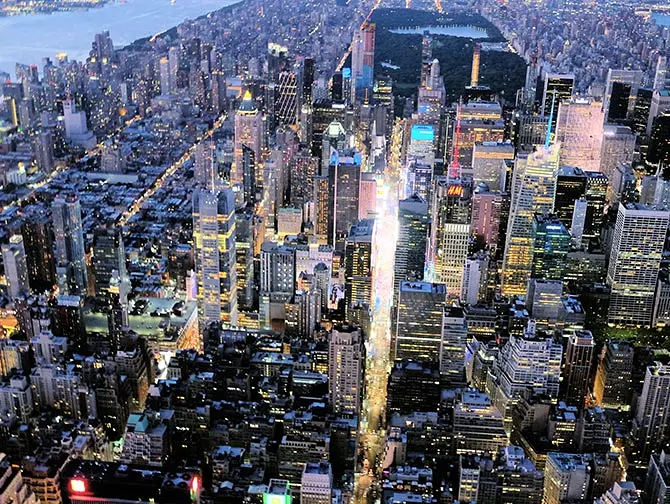 Paseo nocturno en helicóptero por Nueva York - Times Square