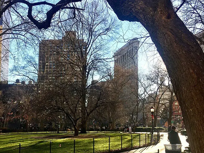 Flatiron Building en Nueva York - Madison Square Park