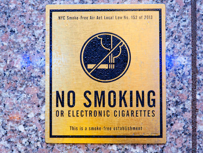 Fumar en Nueva York