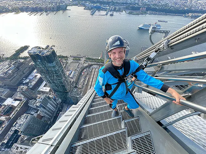 City Climb en Edge en Nueva York Escaleras