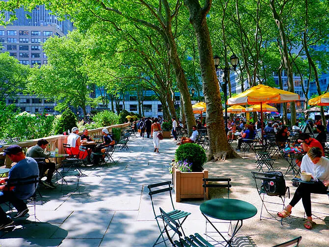 Bryant Park en Nueva York - Ambiente
