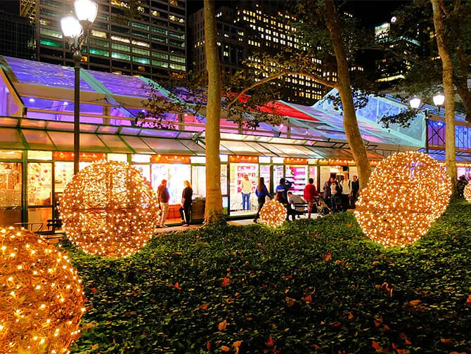 Bryant Park en Nueva York - Winter Village
