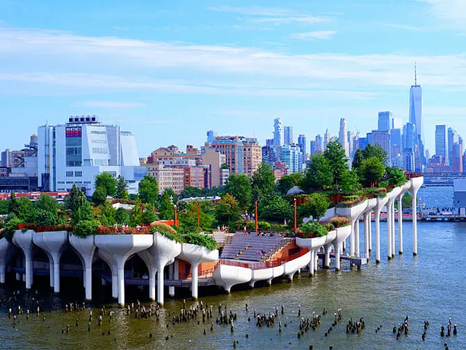 Hudson River Park en Nueva York Pier 57 - vista