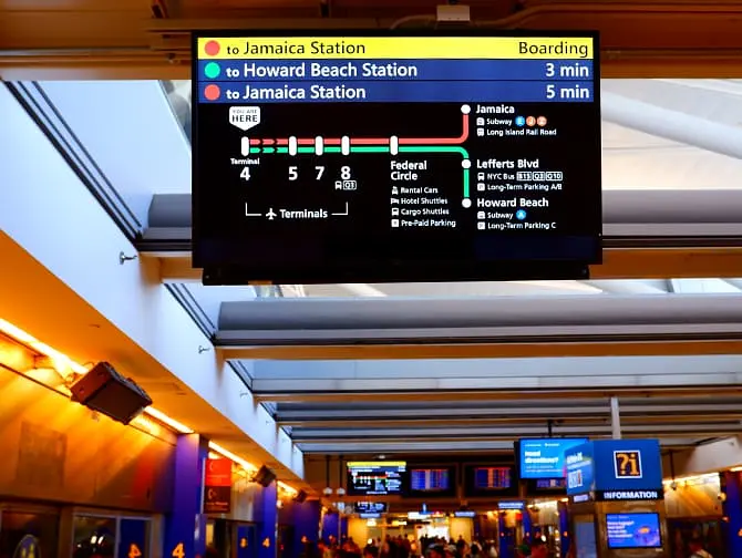 JFK AirTrain en Nueva York - Salidas