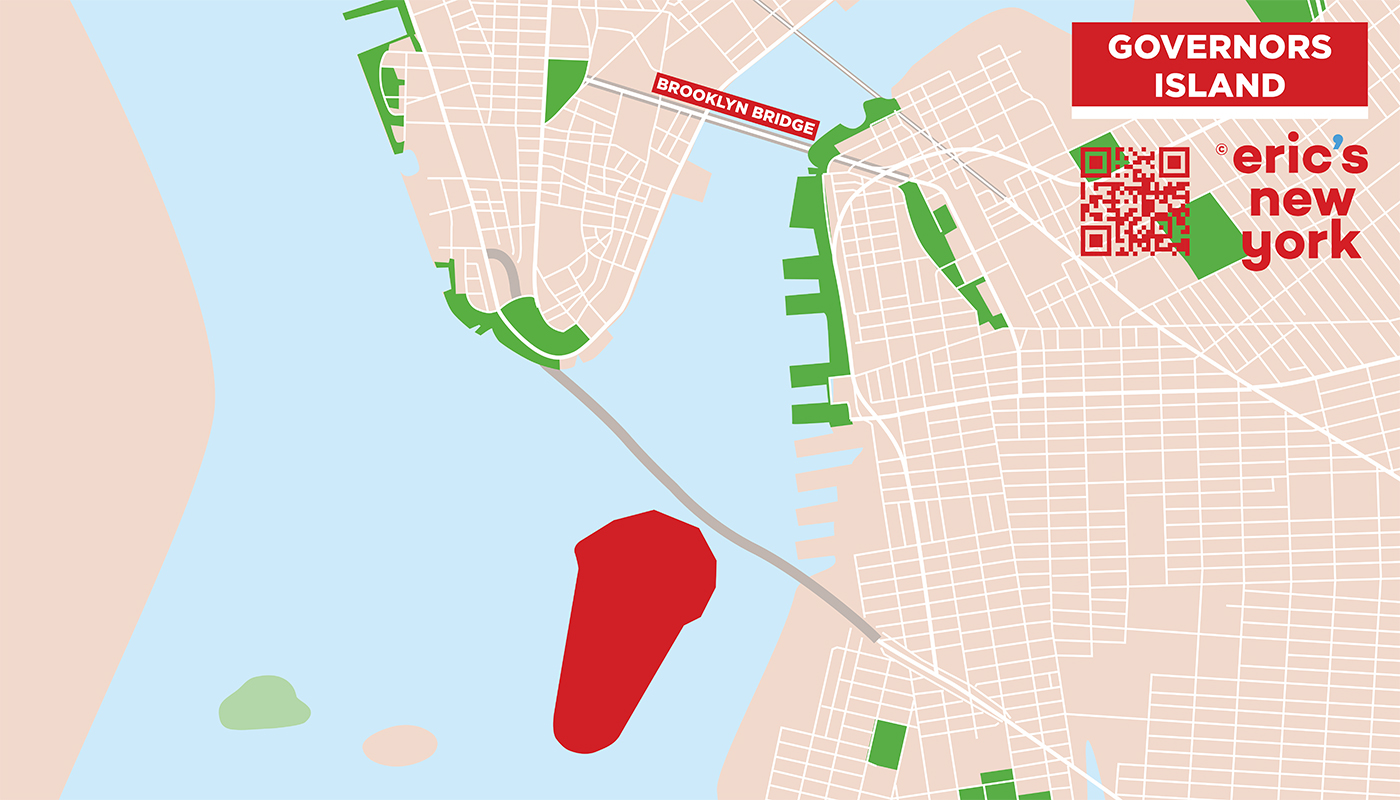 Governors Island en Nueva York - Mapa Gratuito