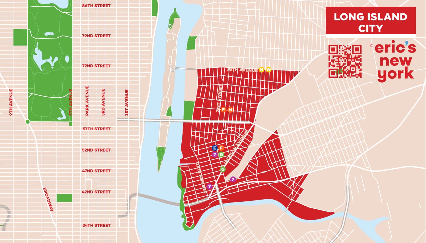 Hoteles en Long Island City - Mapa de Long Island City