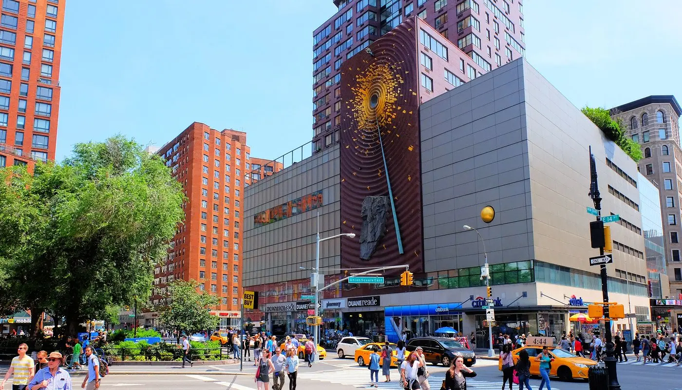Union Square en Nueva York - Plaza animada